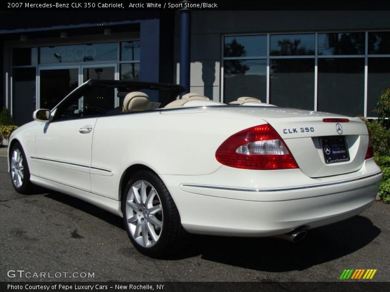 Arctic White / Sport Stone/Black 2007 Mercedes-Benz CLK 350 Cabriolet