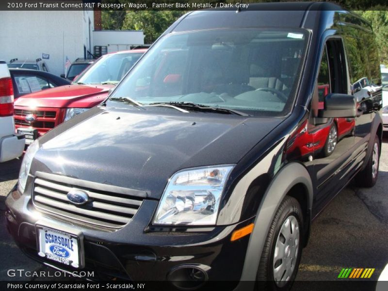 Panther Black Metallic / Dark Gray 2010 Ford Transit Connect XLT Passenger Wagon
