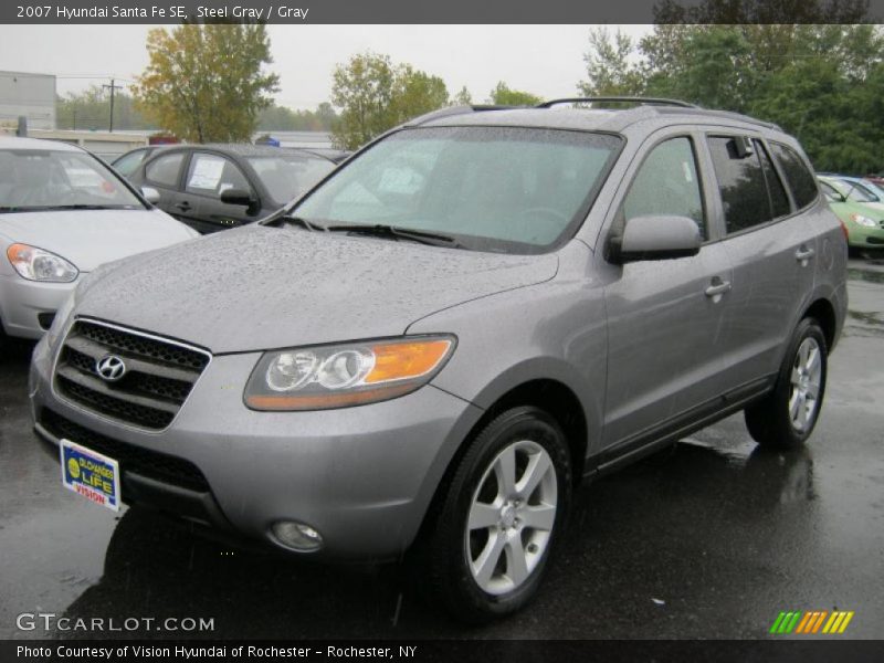 Steel Gray / Gray 2007 Hyundai Santa Fe SE