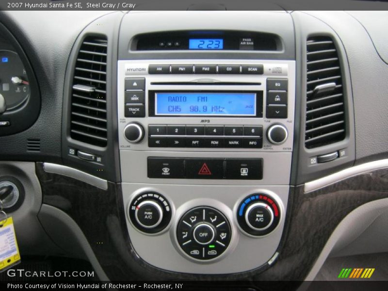 Steel Gray / Gray 2007 Hyundai Santa Fe SE