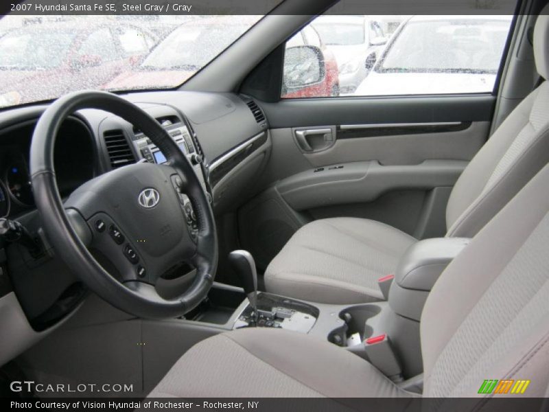 Steel Gray / Gray 2007 Hyundai Santa Fe SE