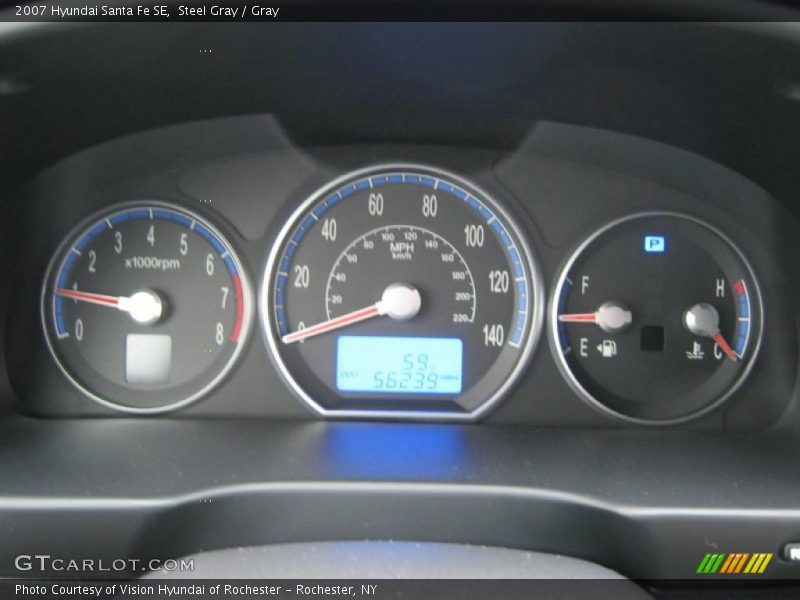 Steel Gray / Gray 2007 Hyundai Santa Fe SE
