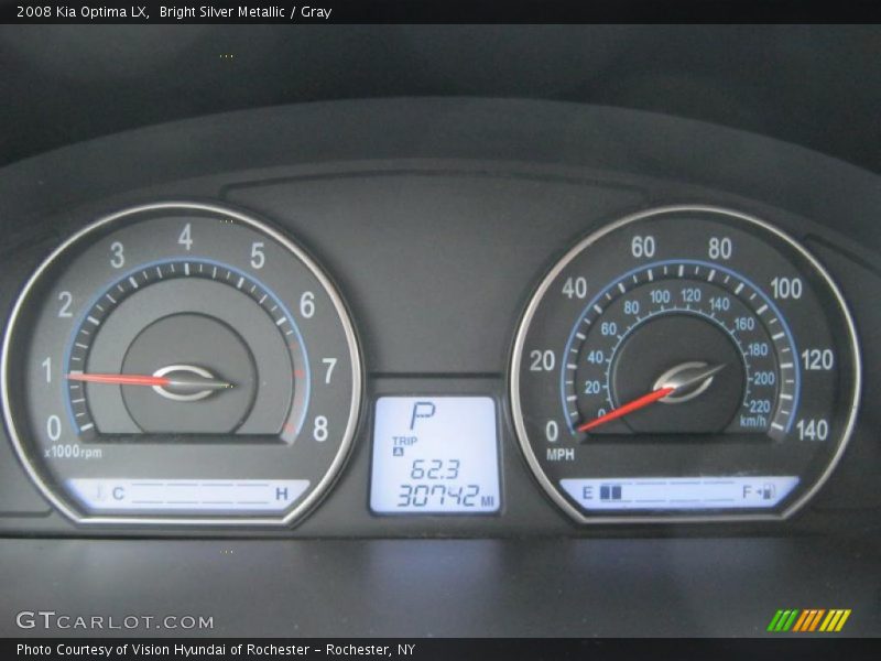 Bright Silver Metallic / Gray 2008 Kia Optima LX