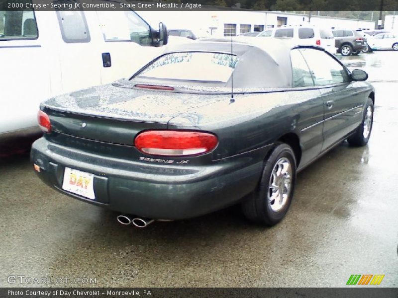 Shale Green Metallic / Agate 2000 Chrysler Sebring JX Convertible
