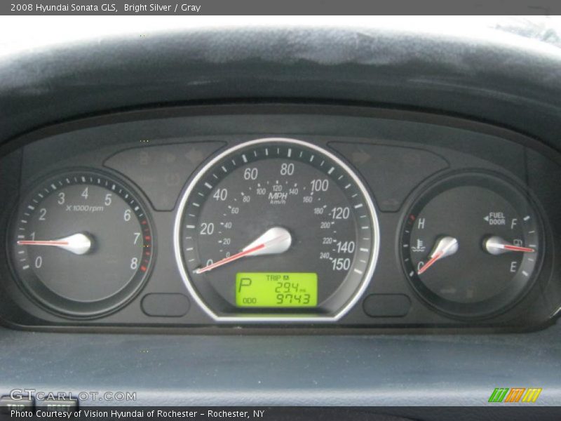 Bright Silver / Gray 2008 Hyundai Sonata GLS