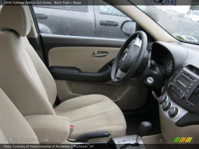 Black Pearl / Beige 2008 Hyundai Elantra GLS Sedan