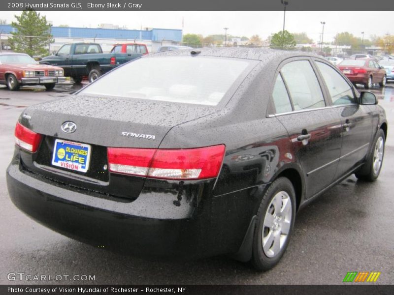 Ebony Black / Gray 2008 Hyundai Sonata GLS