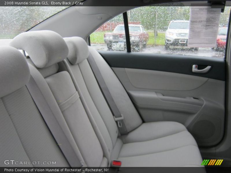 Ebony Black / Gray 2008 Hyundai Sonata GLS