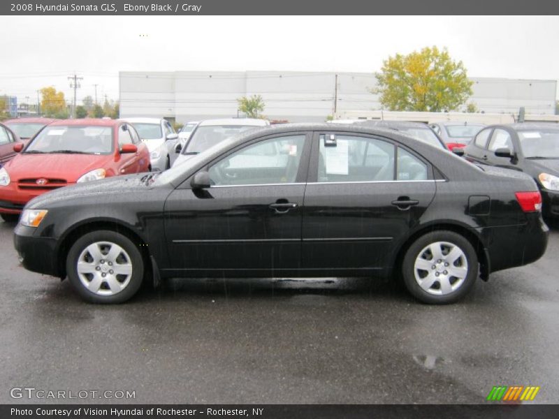 Ebony Black / Gray 2008 Hyundai Sonata GLS