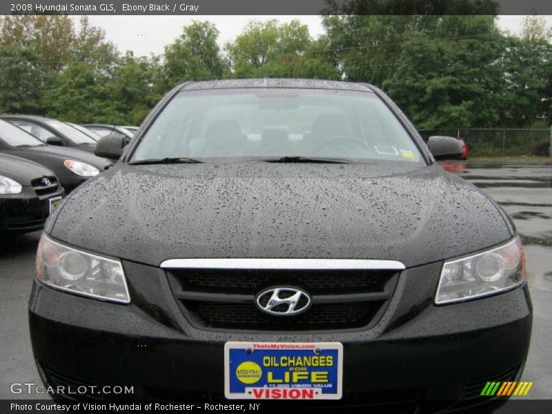 Ebony Black / Gray 2008 Hyundai Sonata GLS