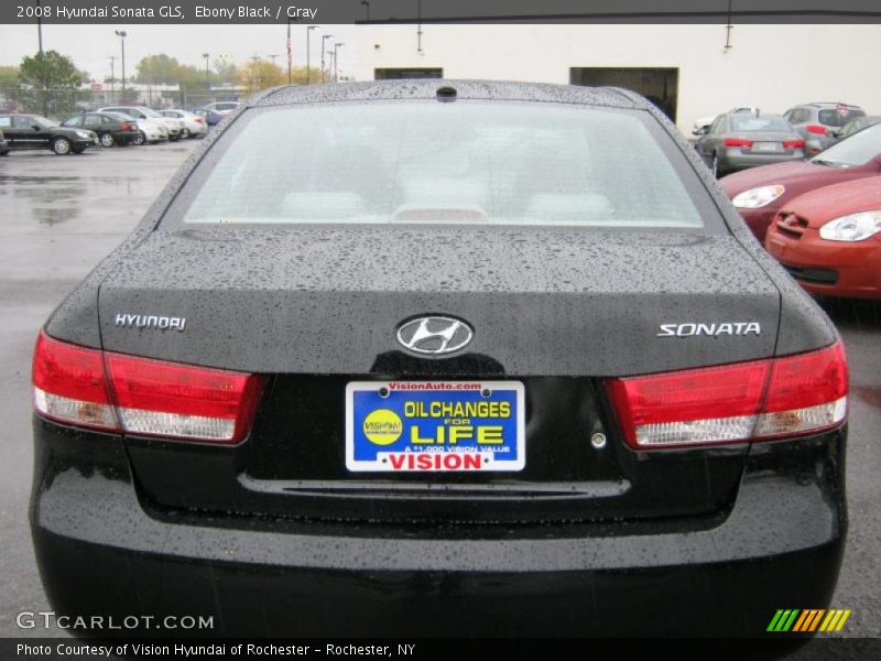 Ebony Black / Gray 2008 Hyundai Sonata GLS