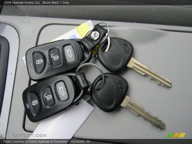 Ebony Black / Gray 2008 Hyundai Sonata GLS