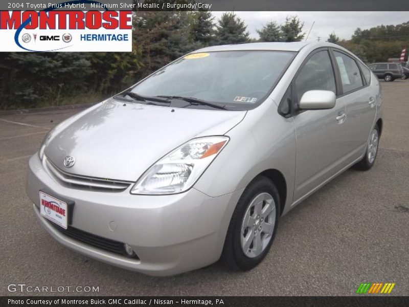 Millenium Silver Metallic / Burgundy/Gray 2004 Toyota Prius Hybrid