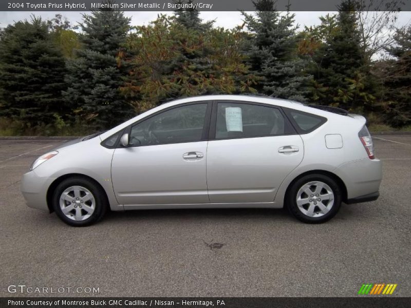 Millenium Silver Metallic / Burgundy/Gray 2004 Toyota Prius Hybrid