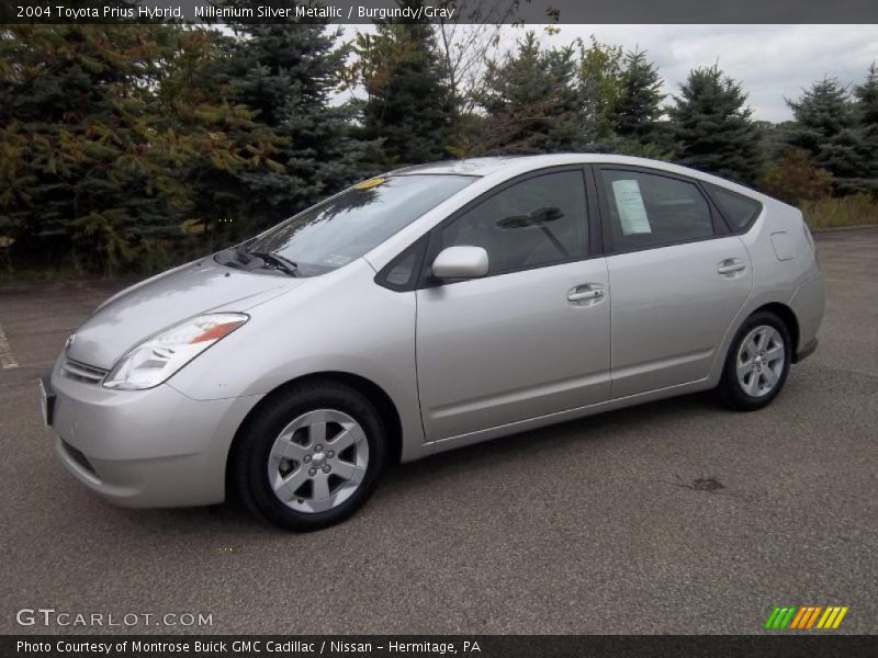 Millenium Silver Metallic / Burgundy/Gray 2004 Toyota Prius Hybrid