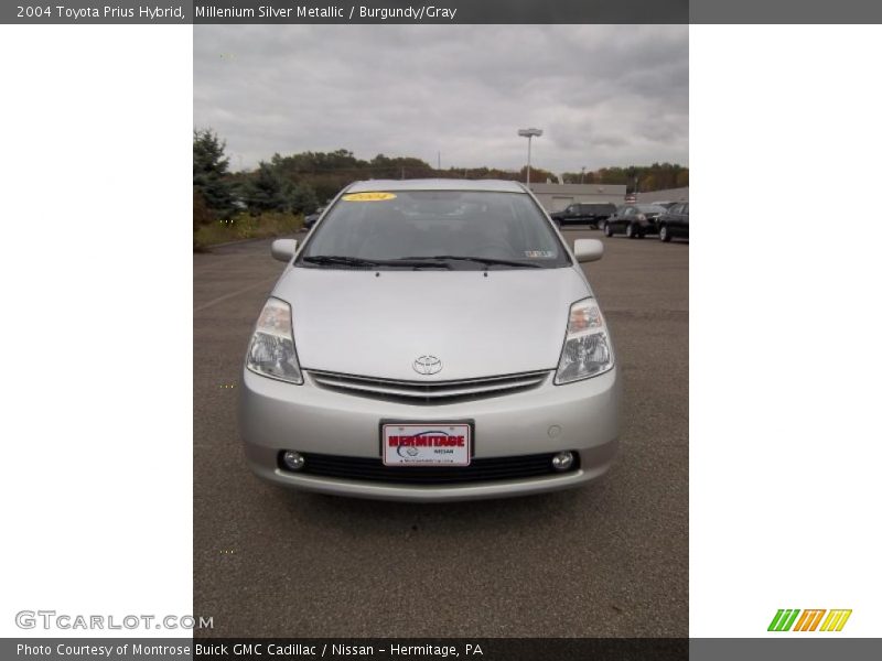 Millenium Silver Metallic / Burgundy/Gray 2004 Toyota Prius Hybrid