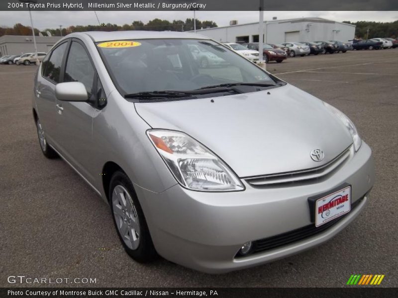 Millenium Silver Metallic / Burgundy/Gray 2004 Toyota Prius Hybrid