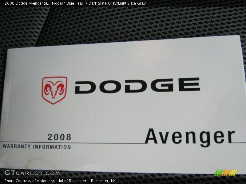 Modern Blue Pearl / Dark Slate Gray/Light Slate Gray 2008 Dodge Avenger SE