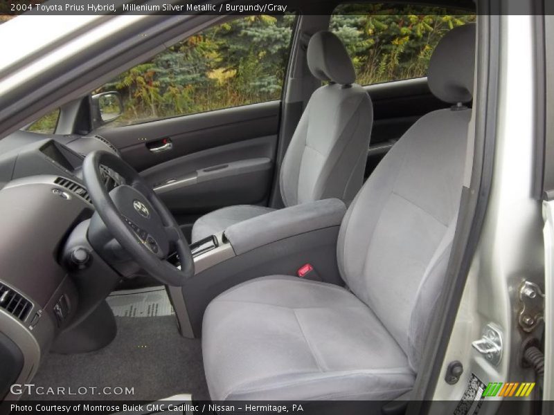 Millenium Silver Metallic / Burgundy/Gray 2004 Toyota Prius Hybrid