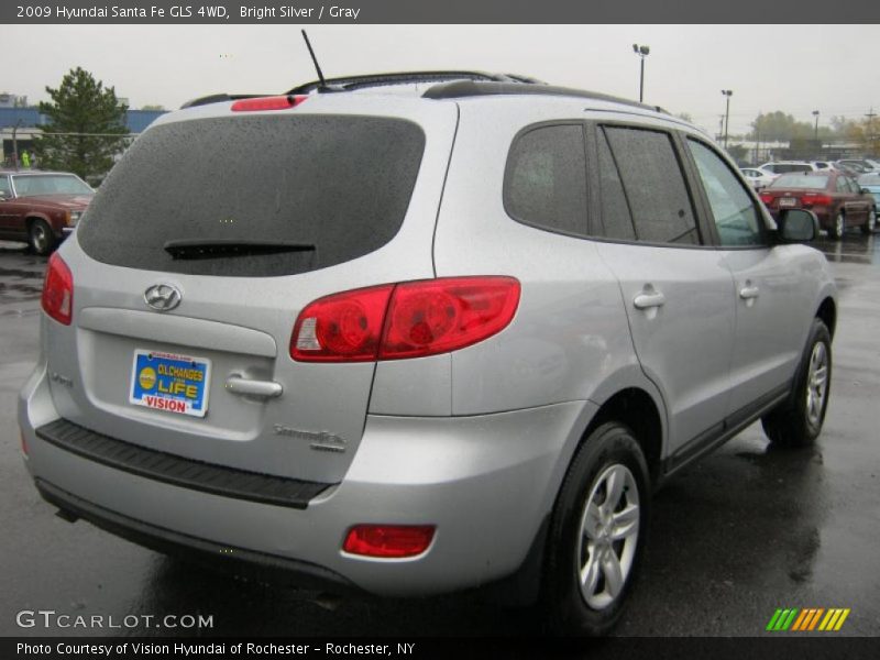 Bright Silver / Gray 2009 Hyundai Santa Fe GLS 4WD