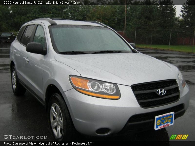 Bright Silver / Gray 2009 Hyundai Santa Fe GLS 4WD