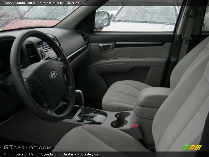 Bright Silver / Gray 2009 Hyundai Santa Fe GLS 4WD
