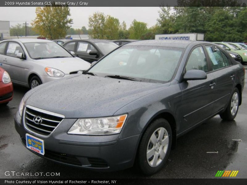 Willow Gray / Gray 2009 Hyundai Sonata GLS