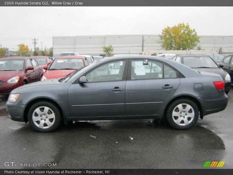 Willow Gray / Gray 2009 Hyundai Sonata GLS