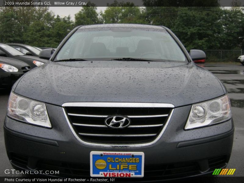 Willow Gray / Gray 2009 Hyundai Sonata GLS