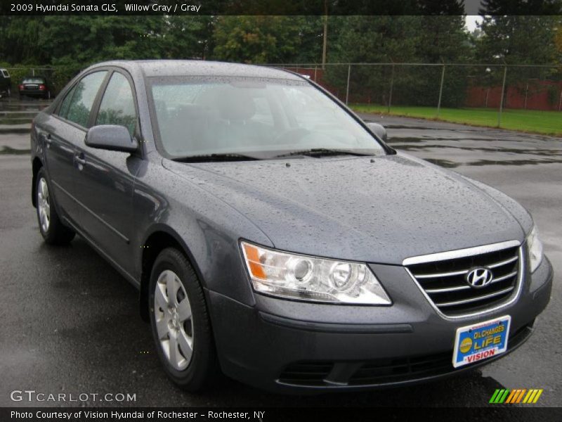 Willow Gray / Gray 2009 Hyundai Sonata GLS