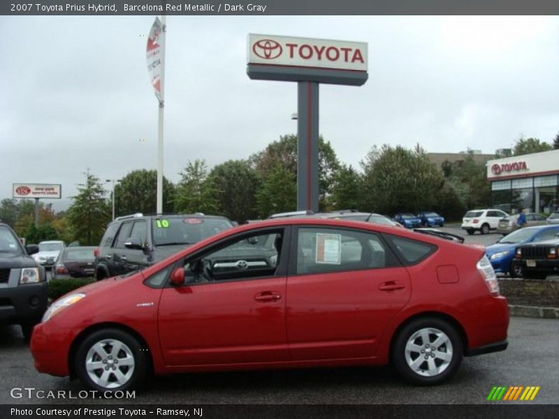 Barcelona Red Metallic / Dark Gray 2007 Toyota Prius Hybrid