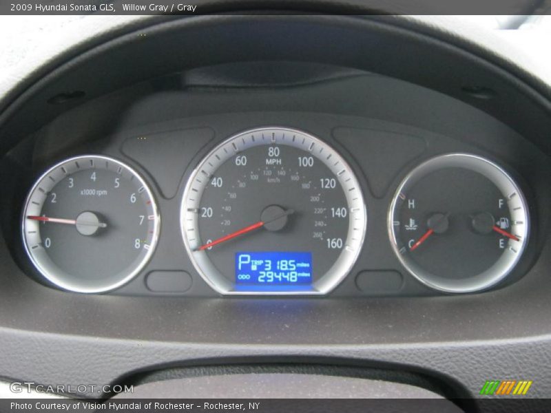 Willow Gray / Gray 2009 Hyundai Sonata GLS