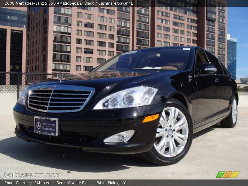 Black / Cashmere/Savanna 2008 Mercedes-Benz S 550 4Matic Sedan