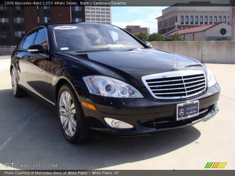 Black / Cashmere/Savanna 2008 Mercedes-Benz S 550 4Matic Sedan