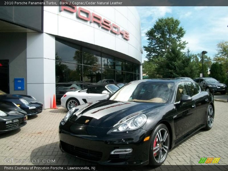 Black / Cognac/Cedar Natural Leather 2010 Porsche Panamera Turbo