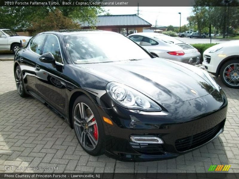 Black / Cognac/Cedar Natural Leather 2010 Porsche Panamera Turbo