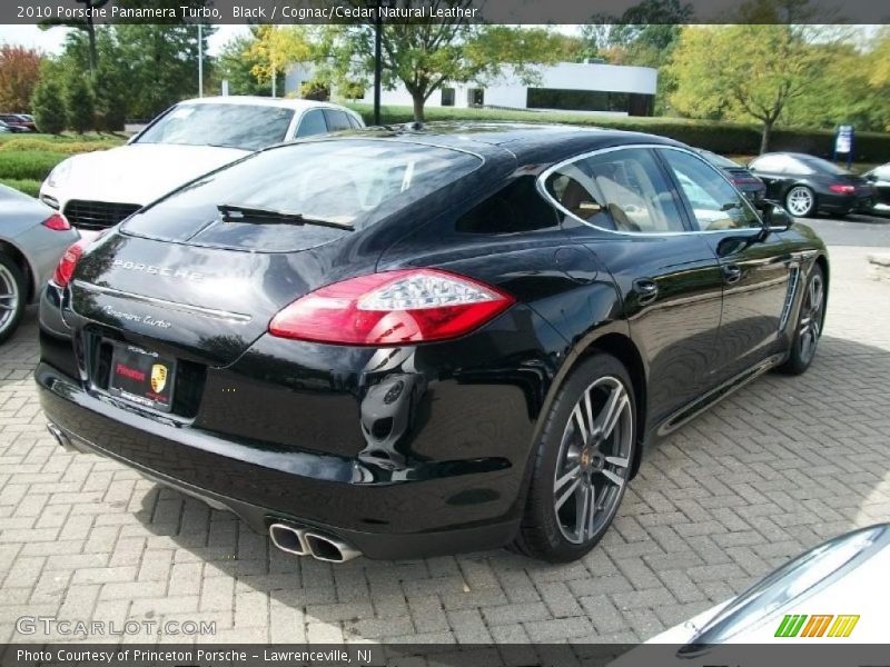 Black / Cognac/Cedar Natural Leather 2010 Porsche Panamera Turbo