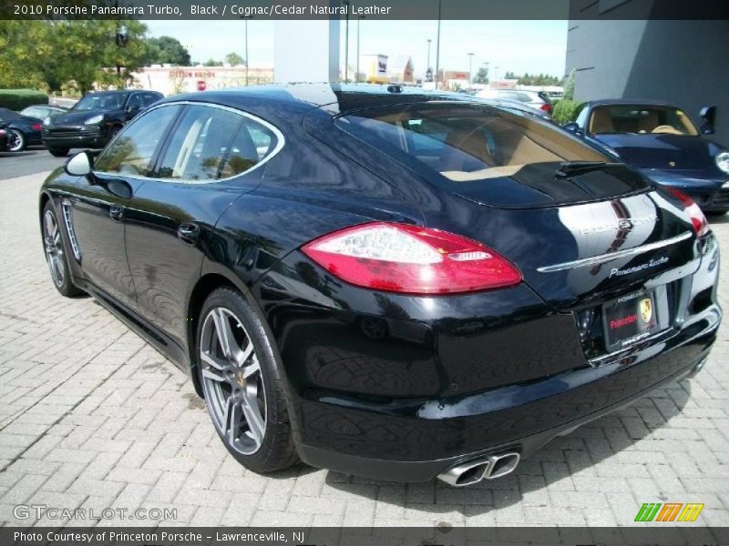 Black / Cognac/Cedar Natural Leather 2010 Porsche Panamera Turbo