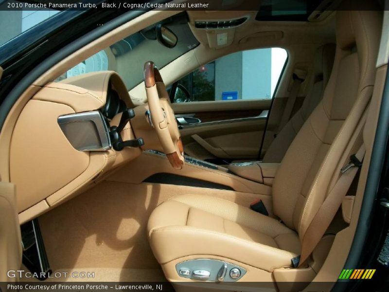 Black / Cognac/Cedar Natural Leather 2010 Porsche Panamera Turbo