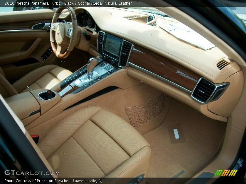 Black / Cognac/Cedar Natural Leather 2010 Porsche Panamera Turbo