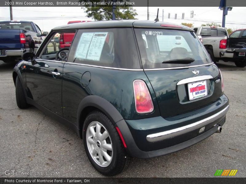 British Racing Green Metallic / Panther Black 2003 Mini Cooper Hardtop