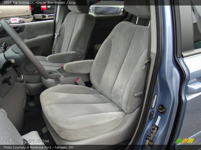 Glacier Blue Metallic / Gray 2008 Kia Sedona LX