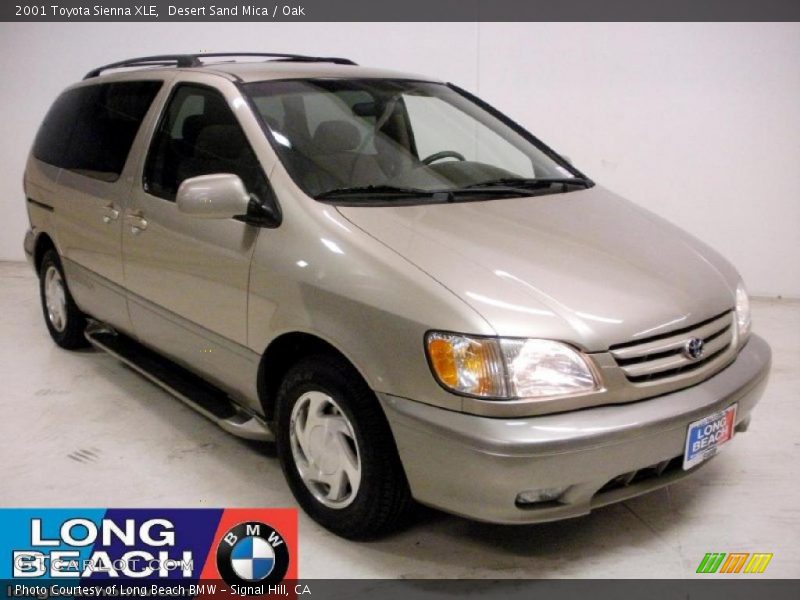 Desert Sand Mica / Oak 2001 Toyota Sienna XLE
