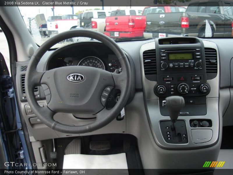 Glacier Blue Metallic / Gray 2008 Kia Sedona LX