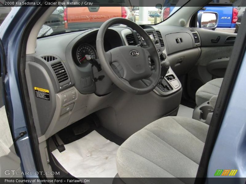 Glacier Blue Metallic / Gray 2008 Kia Sedona LX