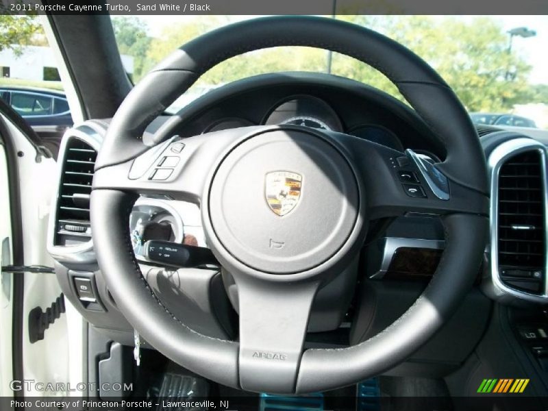 Sand White / Black 2011 Porsche Cayenne Turbo