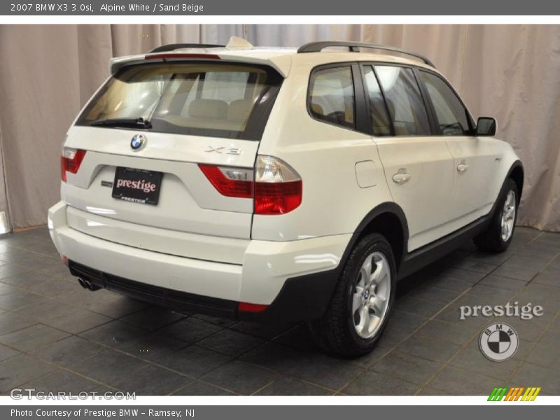 Alpine White / Sand Beige 2007 BMW X3 3.0si