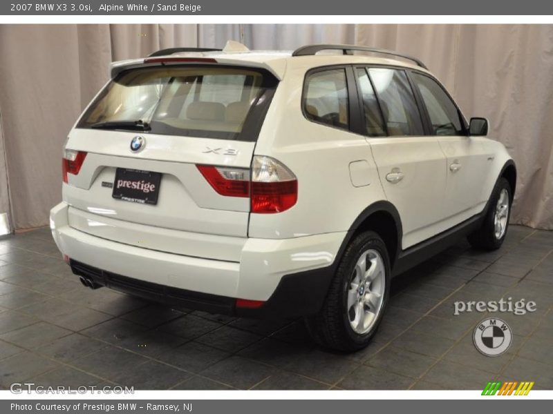 Alpine White / Sand Beige 2007 BMW X3 3.0si