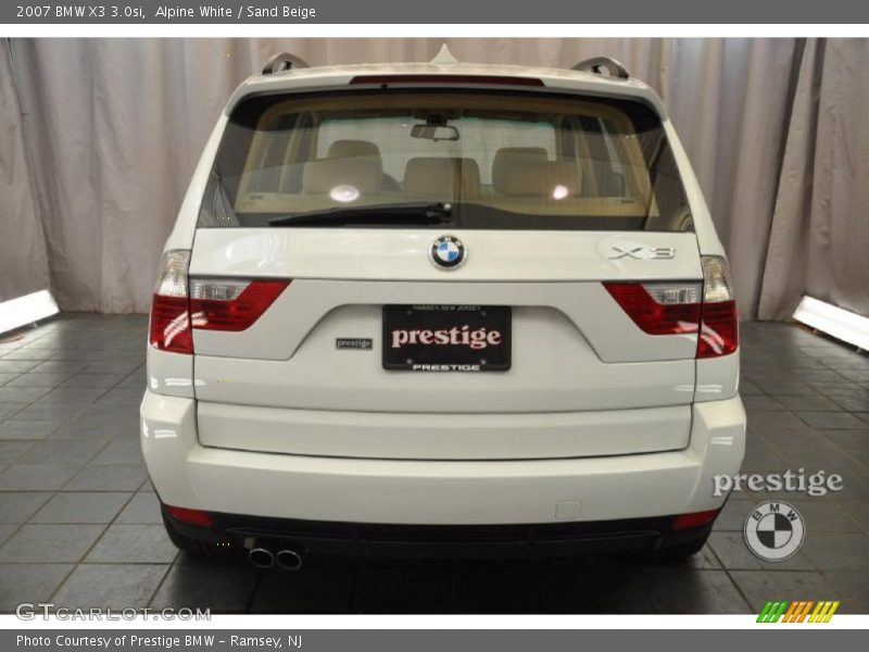Alpine White / Sand Beige 2007 BMW X3 3.0si