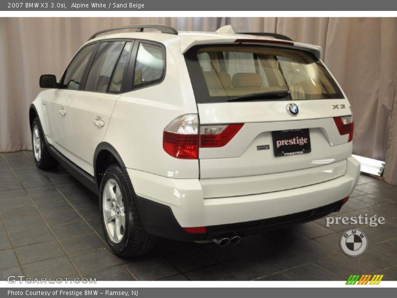 Alpine White / Sand Beige 2007 BMW X3 3.0si